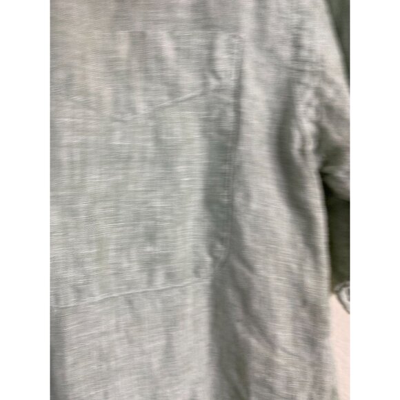 Jos. A. Bank 100% Linen Button Up Shirt Men size Medium Light Green Short sleeve - Picture 11 of 14